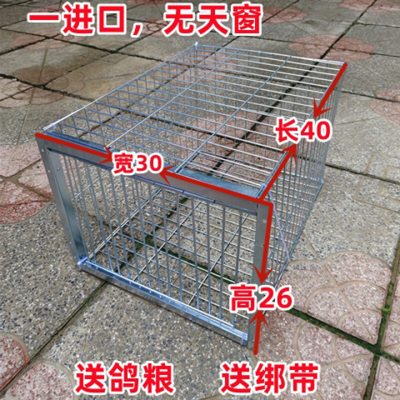 新款加密只进不出鸽子笼天落笼户外撞门笼全自动收鸽笼捕鸽子神器|undefined