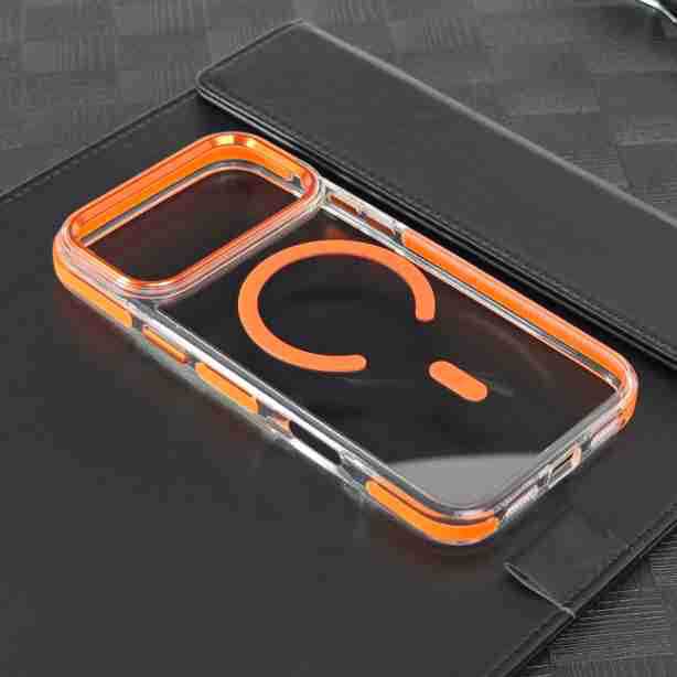 Cross-Border Applicable Apple 17Promax Mobile Phone Case Acrylic Magnetic Anti-Fall Transparent Iphone16 Case