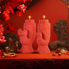 三信 龍鳳香薰蠟燭硅膠模具DIY喜慶婚禮香薰擺件燭台擴香石伴手禮