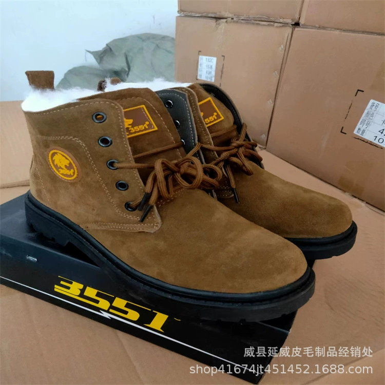 Оптовая продажа обуви из меха овчины, Мужская теплая внутренняя обувь из меха овчины, зимний стиль папы