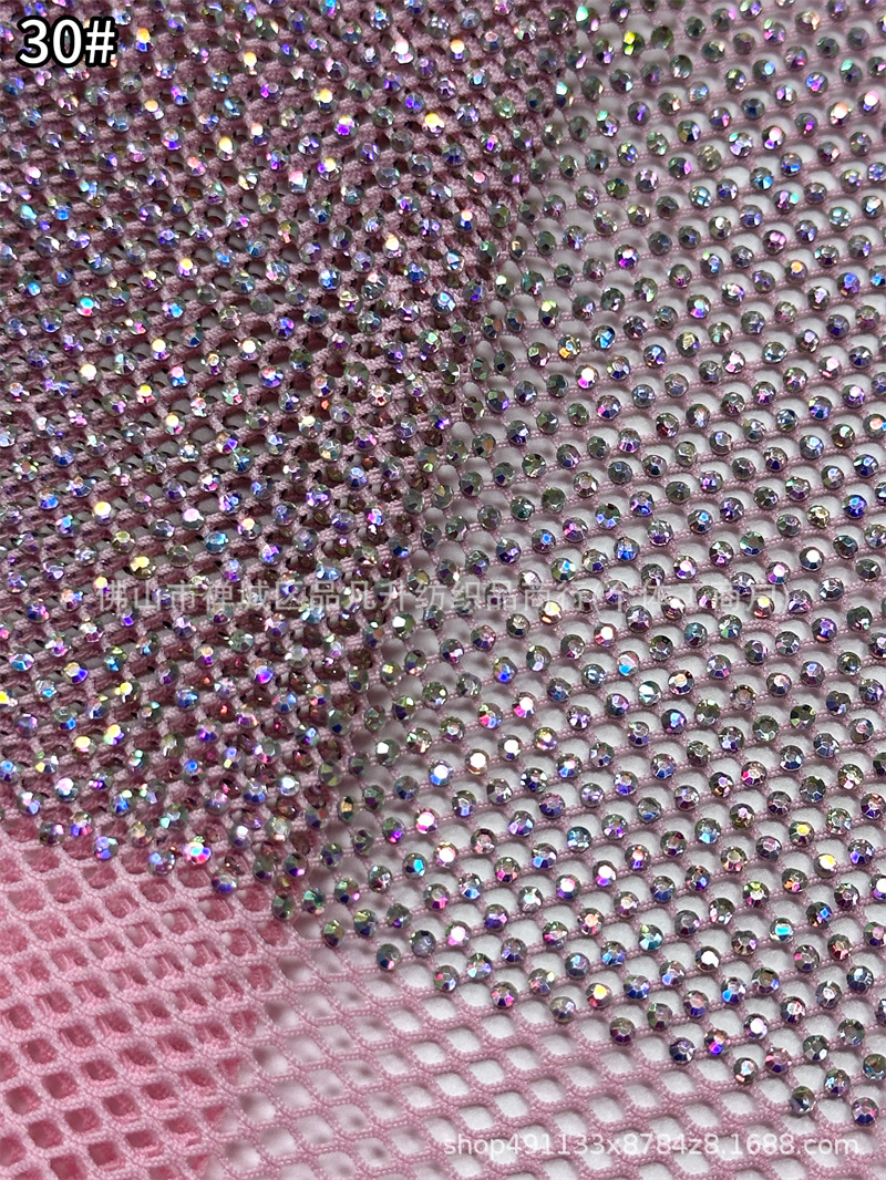 Fabricantes de tela de diamante caliente de alta densidad de 6 imitación de diamante australiano moda cena espectáculo de fiesta vestido de tela