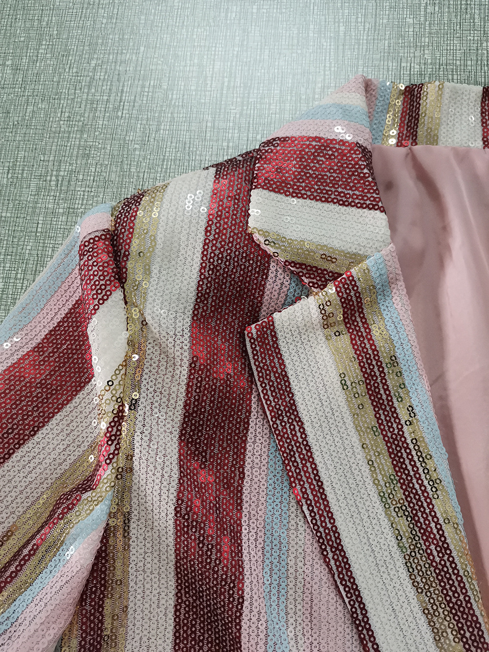 GraceChic GraceChic European And American New Three-Piece Set Early Autumn Fashion Women's Small Blazer Striped Casual Wide-Leg Pants_voghion.com