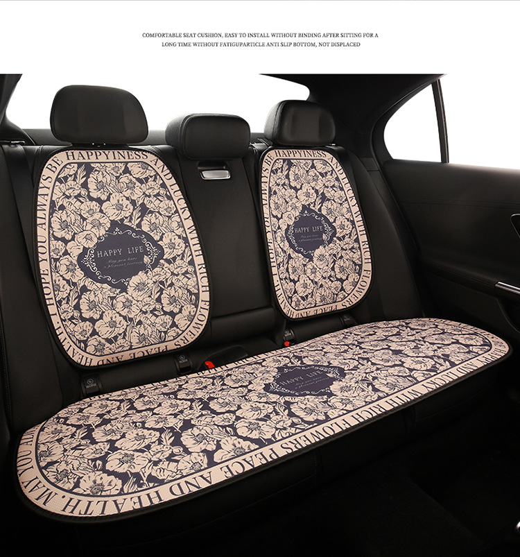 Car Cushion Four Seasons Universal Goddess Cushion Advanced Sense New Cute Seat Cover Summer Breathable Light Luxury Seat Cover
