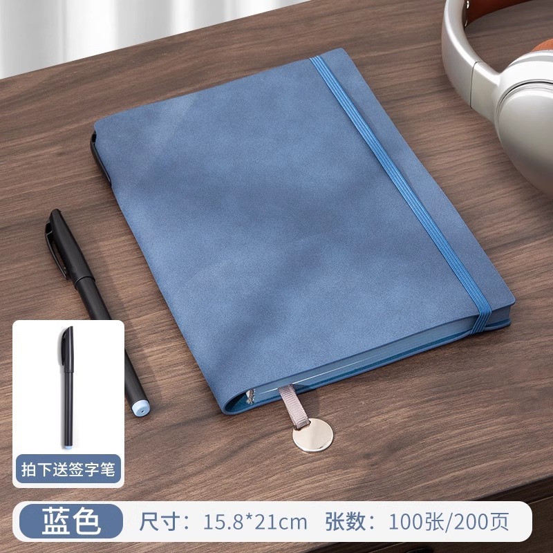 ノートのオーダーメードの羊の巴皮のバンドの手帳のビジネス企業の高級な柔らかい皮の仕事の会議の記録本|undefined