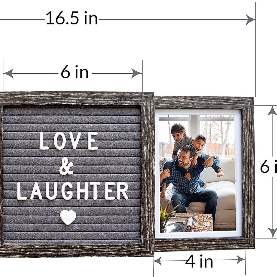 Venta caliente tablero de fieltro palillos de plástico tablero de fotos marco hecho a mano DIY hecho a mano mensaje marco de fotos de fieltro conmemorativo