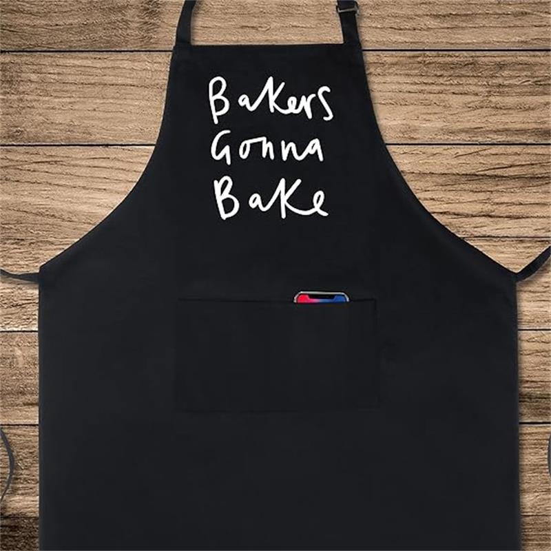 Transfronterizo Amazon venta caliente delantal de poliéster letras colgar cuello restaurante ropa de trabajo delantal de cocina doméstico al por mayor personalizado