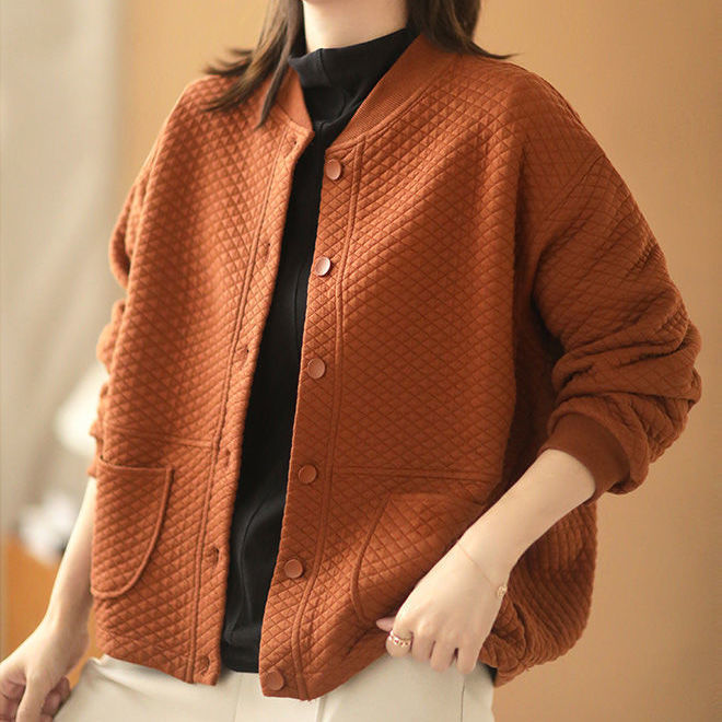Jacket, baseball autumn uniform, western style, oversize
