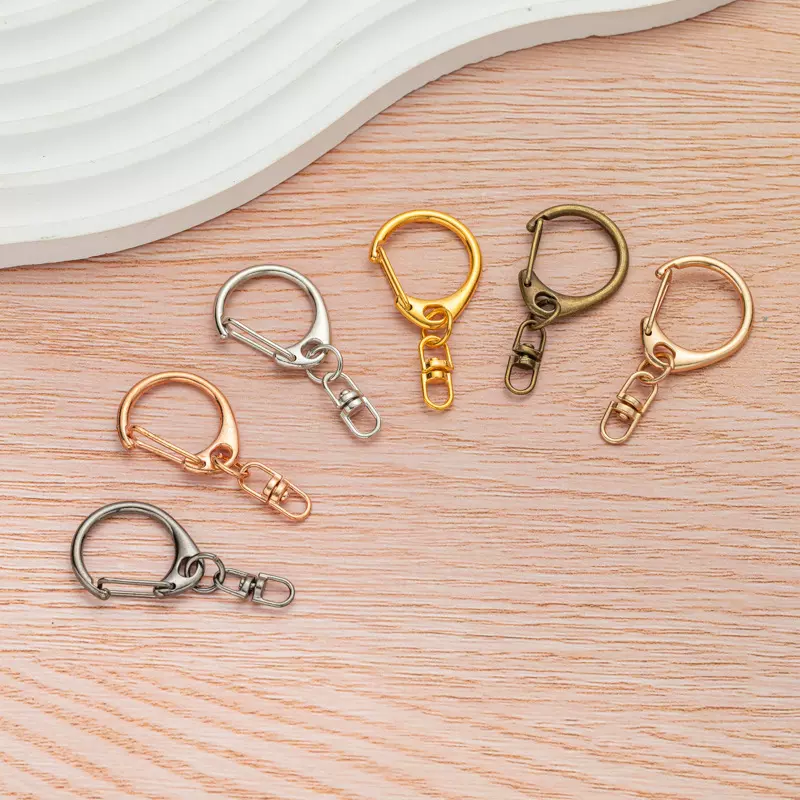 锌合金C扣挂八字扣电镀金属钥匙扣大小号旋转八字diy饰品配件D扣