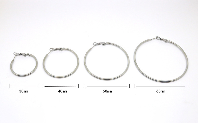 Simple Style Geometric Stainless Steel Plating Earrings 1 Pair