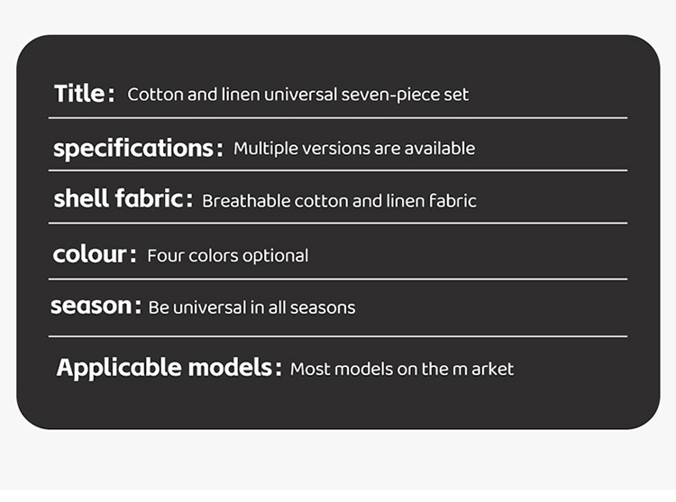 Cross-Border Popular Car Seat Cushion, Universal for All Seasons, Tie-Free Anti-Slip Three-Piece Set, Five-Seat Linen Seat Cushion, Drop Shipping