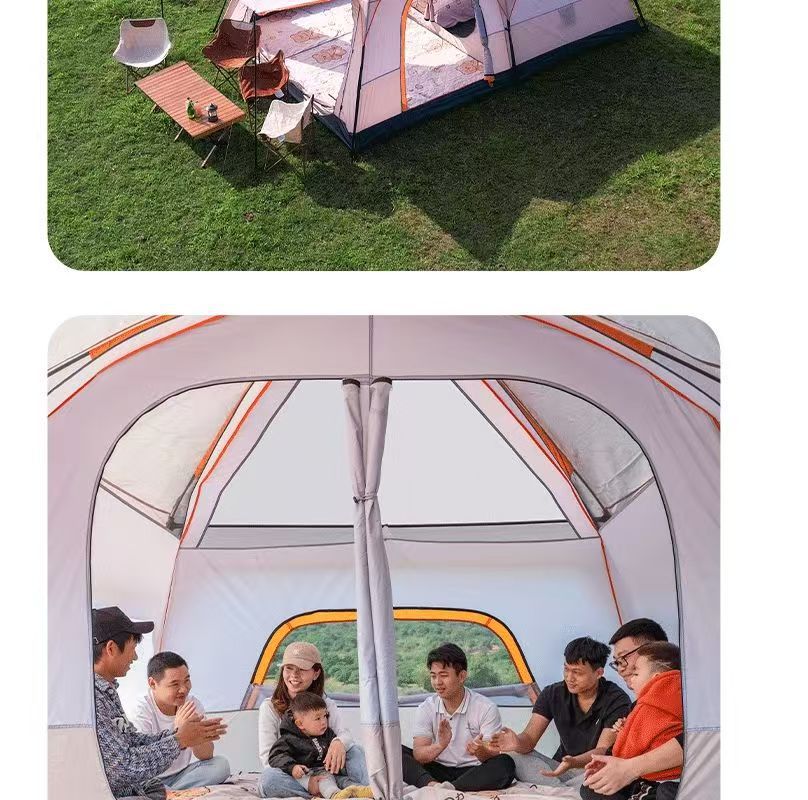 Wholesale Tent Outdoor Two Rooms and One Living Room 3-5 People Sunshade and Sun Protection Camping Overnight Convenient Large Canopy Tent