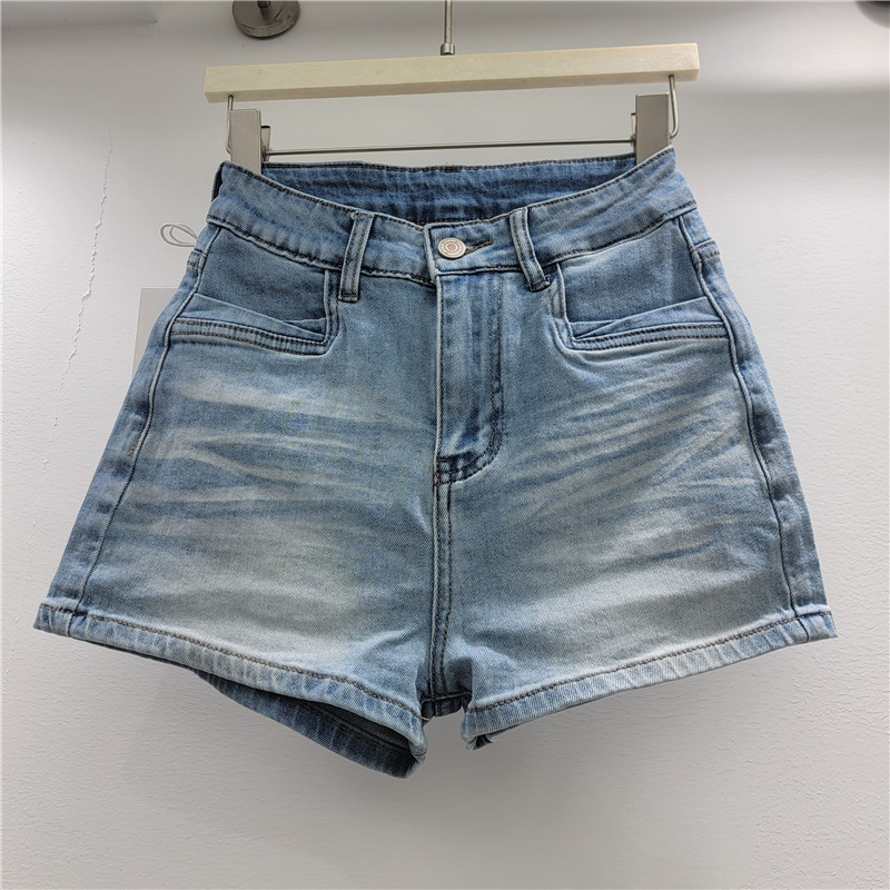 Pantalones Cortos Jeans de Pierna Ancha de Tiro Alto de Mezclilla para Verano image 6