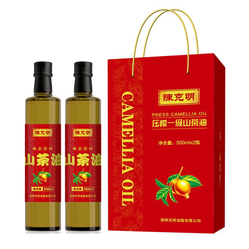 陳克明山茶油礼箱純正農家茶油2l桶入食用油家庭用贈答用高級贈答品|undefined