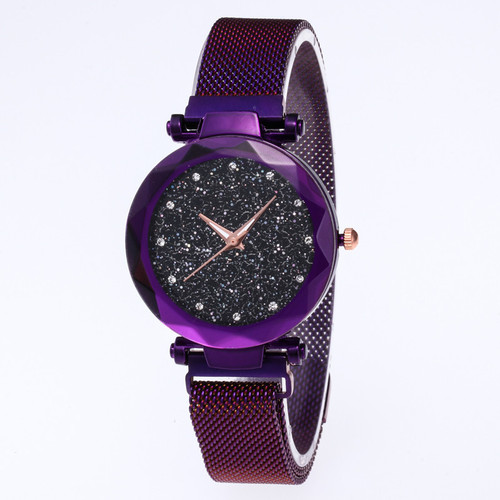 AliExpress Women's Watch Fashion Casual Creative Starry Sky Diamond Magnet Strap Watch Manufacturer Dropshipping