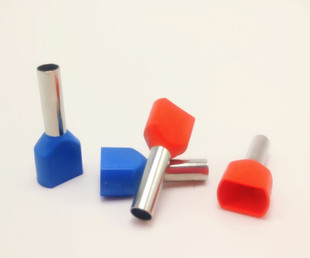 Supply TE2510 Double-wire Tube-shaped Pre-insulated End Needle Tube Wire Nose Cold-pressed TErminal Block Wire Lug