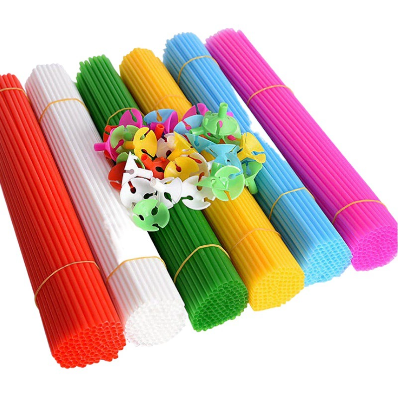 Латексный прозрачный воздушный шар держатель чашки стержень новый материал 40 см воздушный шар стержень цветной бумаги всасывающий газовый стержень