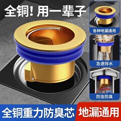 全銅製床排水芯、防臭・詰まり防止、大水量排水床排水芯、万能防虫・逆流防止トイレ・浴室