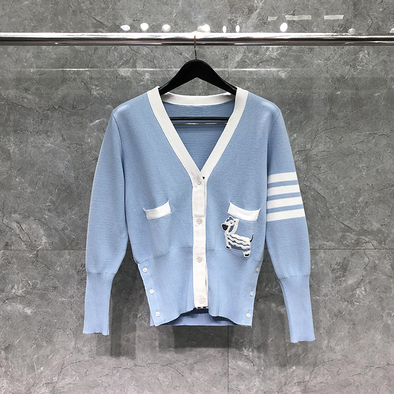 Summer sweater, cute knitted cardigan, with embroidery