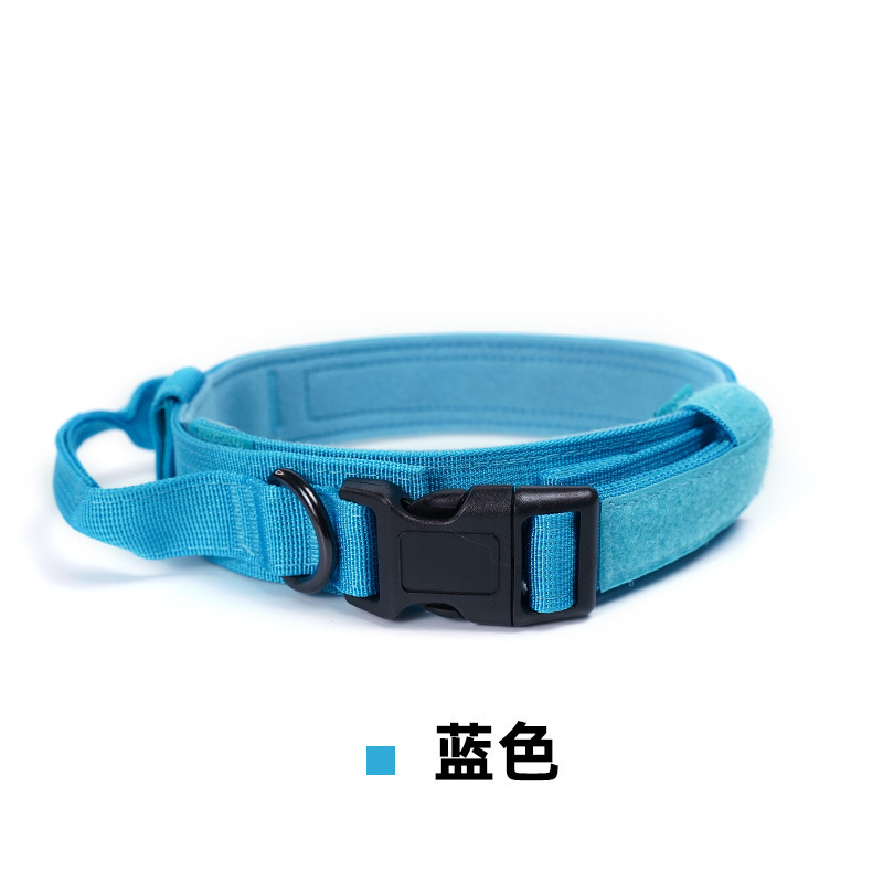大狗项圈牵引绳狗绳加厚可调节战术项圈德牧户外训练军犬项圈防爆|undefined