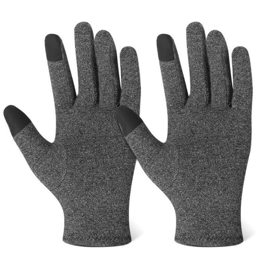 Factory new spring and autumn sports pressure gloves for men and women cycling finger gray black touch screen gloves