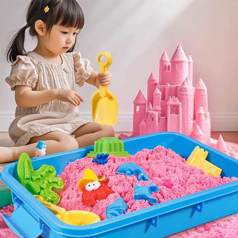 Children's space sand toy set, power sand, magic sand, colored clay, plasticine, educational toys with molds