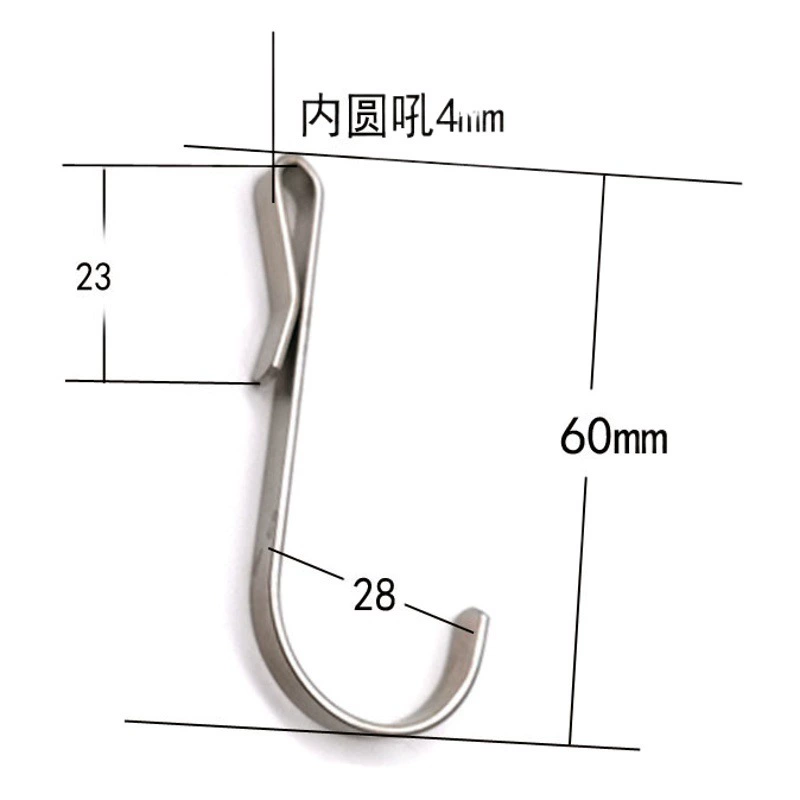 Производители прямые поставки из нержавеющей стали квадратный крючок для труб кухонная полка металлический S-образный плоский крючок свободный крючок для ногтей 10 мм 20 мм