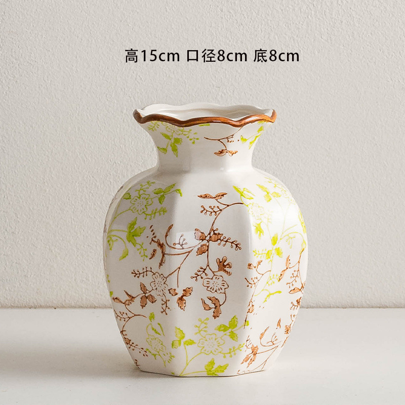 中国のハイエンド青と白の磁器レトロな玄関セラミック花瓶ホームリビングルームフラワーアレンジメント装飾装飾品水耕花|undefined