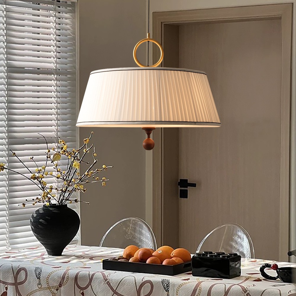 Lámpara de comedor de estilo antiguo francés, candelabro de salón de té, sala de estar retro estadounidense, sala de estudio, lámpara de tela, habitación, dormitorio, luz principal