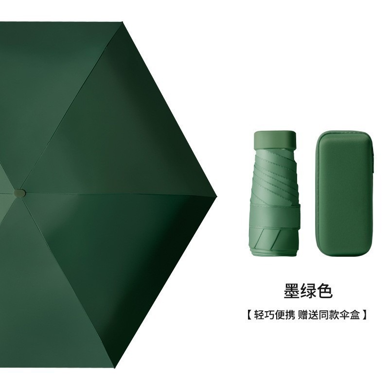 小さな新鮮な夏の日焼け止め 40% off リングバックル傘ポータブルデュアルユース小さな傘ビニール日焼け止め UV ブラック|undefined