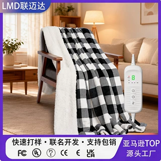 跨境电热暖身毯美规单人加热毯法兰绒电热毯自动断电暖身电热盖毯