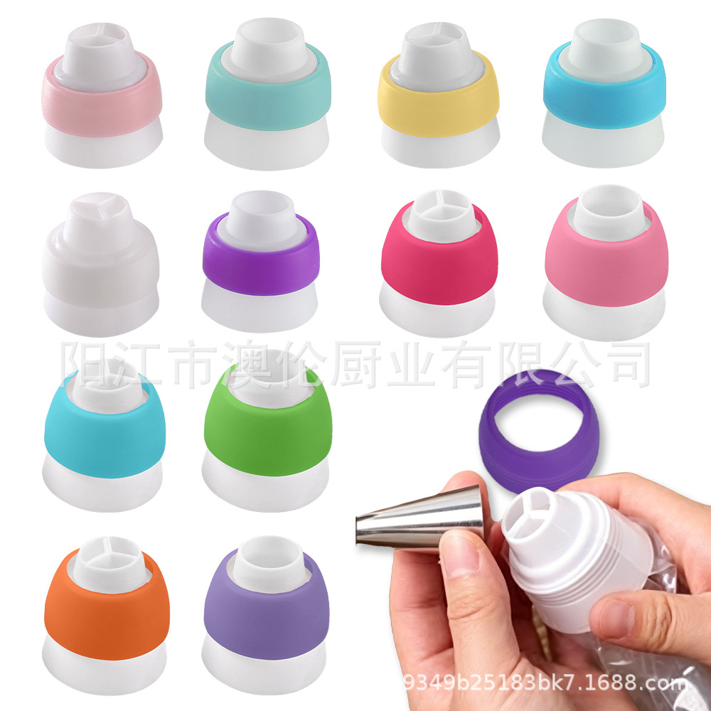 Cross-border Russian piping nozzle three-hole single-hole converter torch piping nozzle converter three-color converter