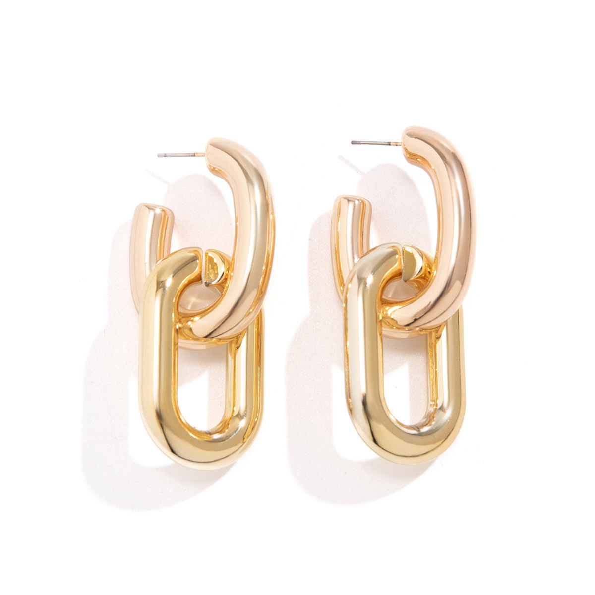 10g Weight Alloy Ear Needle Material Drop Earrings Classification 1 Pair Quantity Casual Occasion CCB Material Geometric Pattern Women's Gender Plating Design Simple Style Style 1 Pair Simple Style Geometric Plating CCB Drop Earrings 36