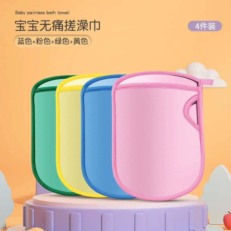 Детские банные перчатки, безболезненная губка для купания младенцев в грязи, перчатки для чистки в ванне, оптом.