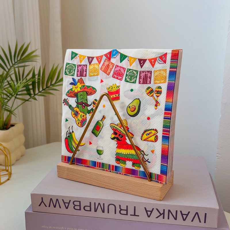 Mexican Carnival Cross-Border Festival Themed Party Cross-Border Party Disposable Napkins Printed Napkins Mexican Carnival Cross-Border Festival Themed Party Cross-Border Party Disposable Napkins Printed Napkins