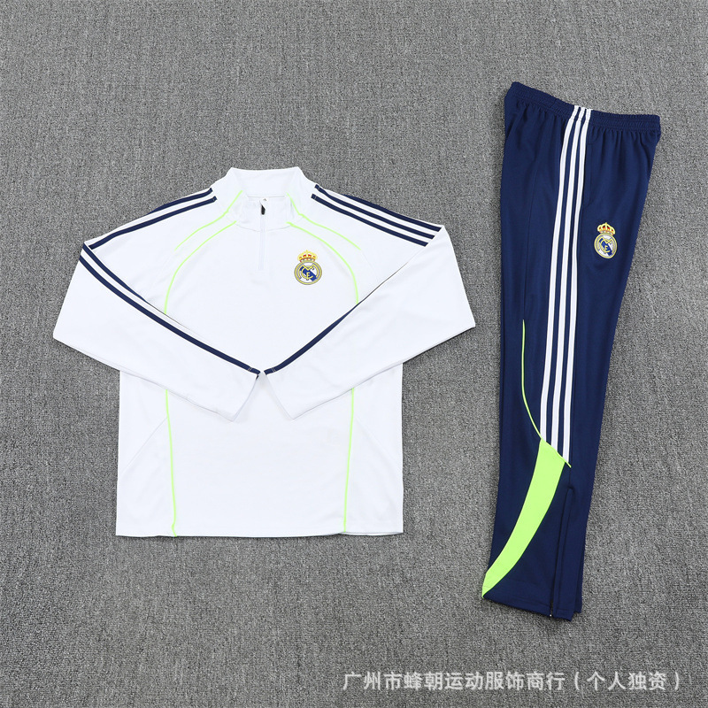 德国队半拉链长袖训练服球衣英格兰葡萄牙冬季训练足球服皇马|undefined
