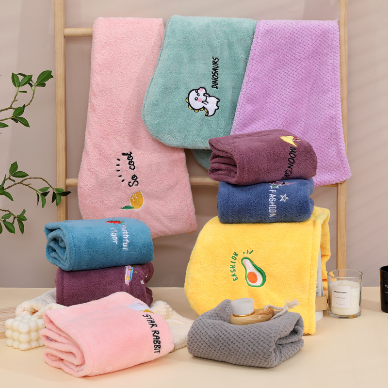 High-density hair drying cap, quick-drying women's water-absorbent coral velvet head towel for shampooing, ultra-fine dimensional thickened shower cap, strong water absorption