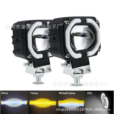 Motorcycle headlights, headlights — Vehicle Headlights, Motorcycle Spotlights, External - small-steel-cannon-without-cover-white-aperture-for-assembly-switch