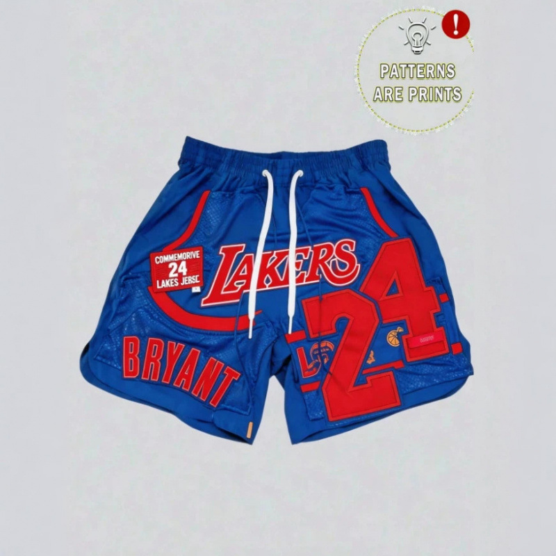 American Retro Los Angeles Lakers No. 24 Kobe Bryant Basketball Shorts 3D Digital Printing Breathable Sports Shorts for Men American Retro Los Angeles Lakers No. 24 Kobe Bryant Basketball Shorts 3D Digital Printing Breathable Sports Shorts for Men