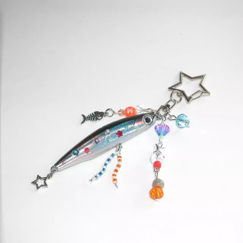Small Fish Pendant Keychain, Quirky and Creative, Jingle Fish Pencil Lure, Fishing Bag Pendant Decoration Accessory