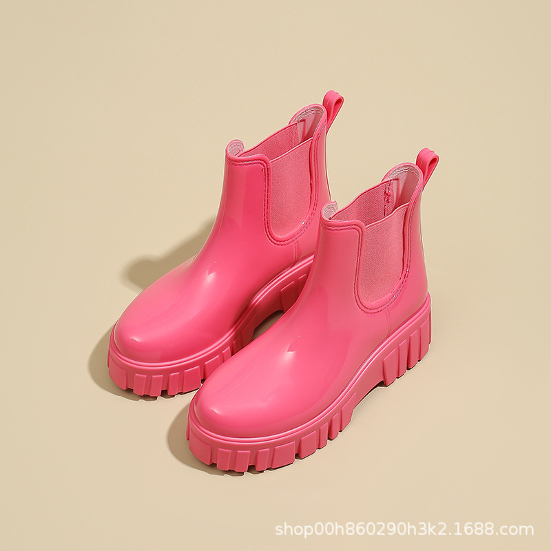 运动雨鞋女款冬季加绒低帮雨靴厨房工作防滑防水加棉胶鞋成人水鞋