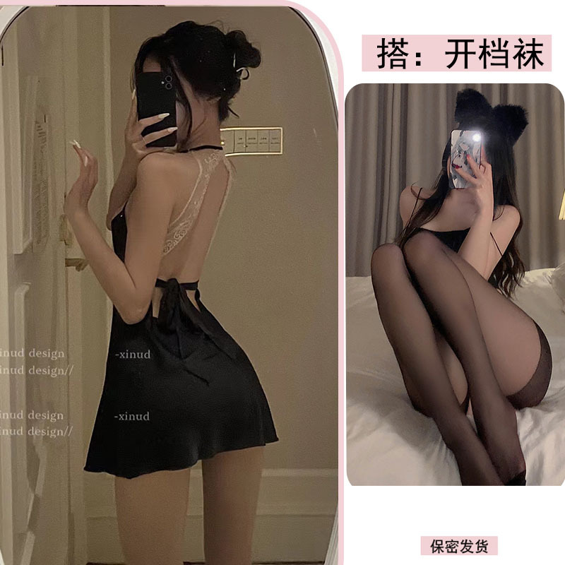블랙 + 블랙 오픈 양말
