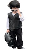 Жилет, осенняя детская куртка для мальчиков, детская одежда, в корейском стиле, в западном стиле