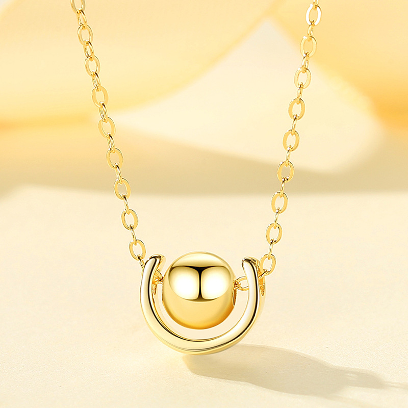 Plata esterlina s925 planeta colgante collar para mujeres estilo japonés y coreano de moda elegante simple todo-fósforo estudiante clavícula cadena forma