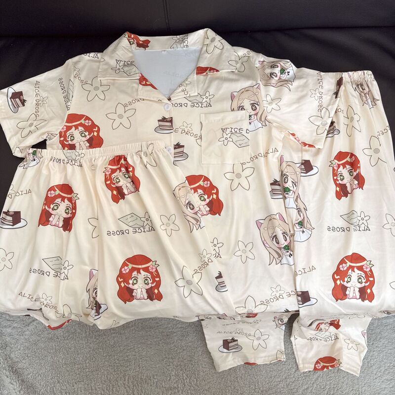 Cute Cartoon Fifth Personality Pajamas Little Girl Composer Luca Two-Dimensional Pain Suit Cos Summer Home Clothes Cute Cartoon Fifth Personality Pajamas Little Girl Composer Luca Two-Dimensional Pain Suit Cos Summer Home Clothes
