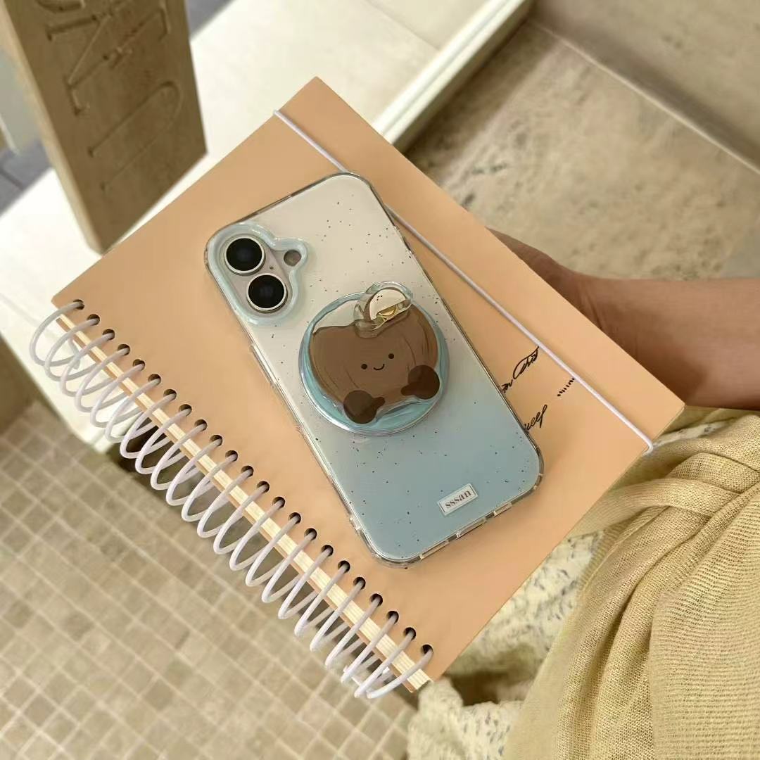 Soporte de coco giratorio degradado azul salpicadura de tinta-13