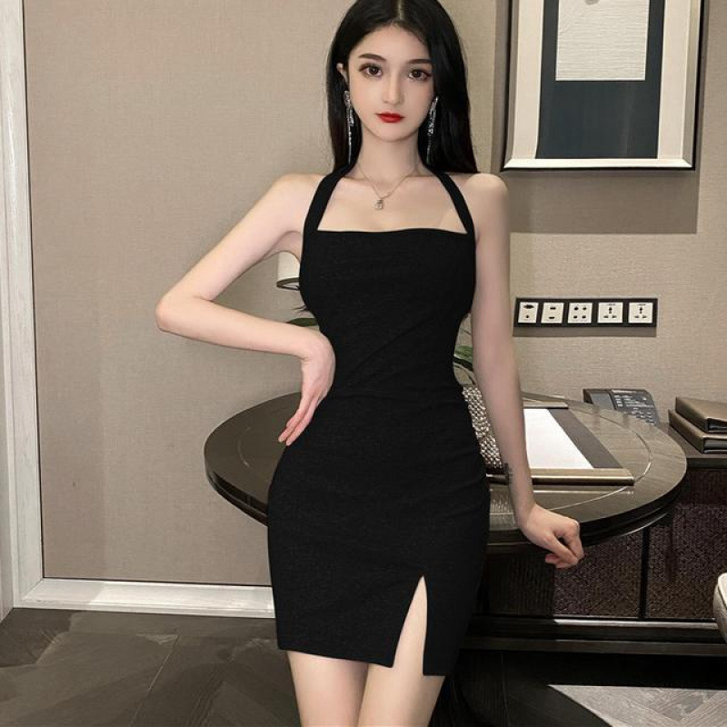 纯欲辣妹秋装薄款针织防晒罩衫女夏独特收腰显瘦吊带连衣裙两件套|undefined