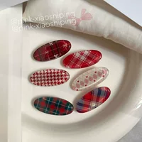 Винтажный школьный стиль Ling Jelly Маленькие овальные заколки для волос ins Девушки Сладкие летние заколки для волос