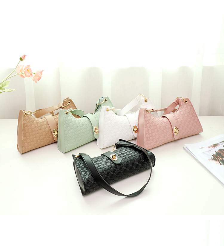 Pu Leather Material Women's All Seasons Pu Leather Solid Color Vintage Style Square Zipper Underarm Bag