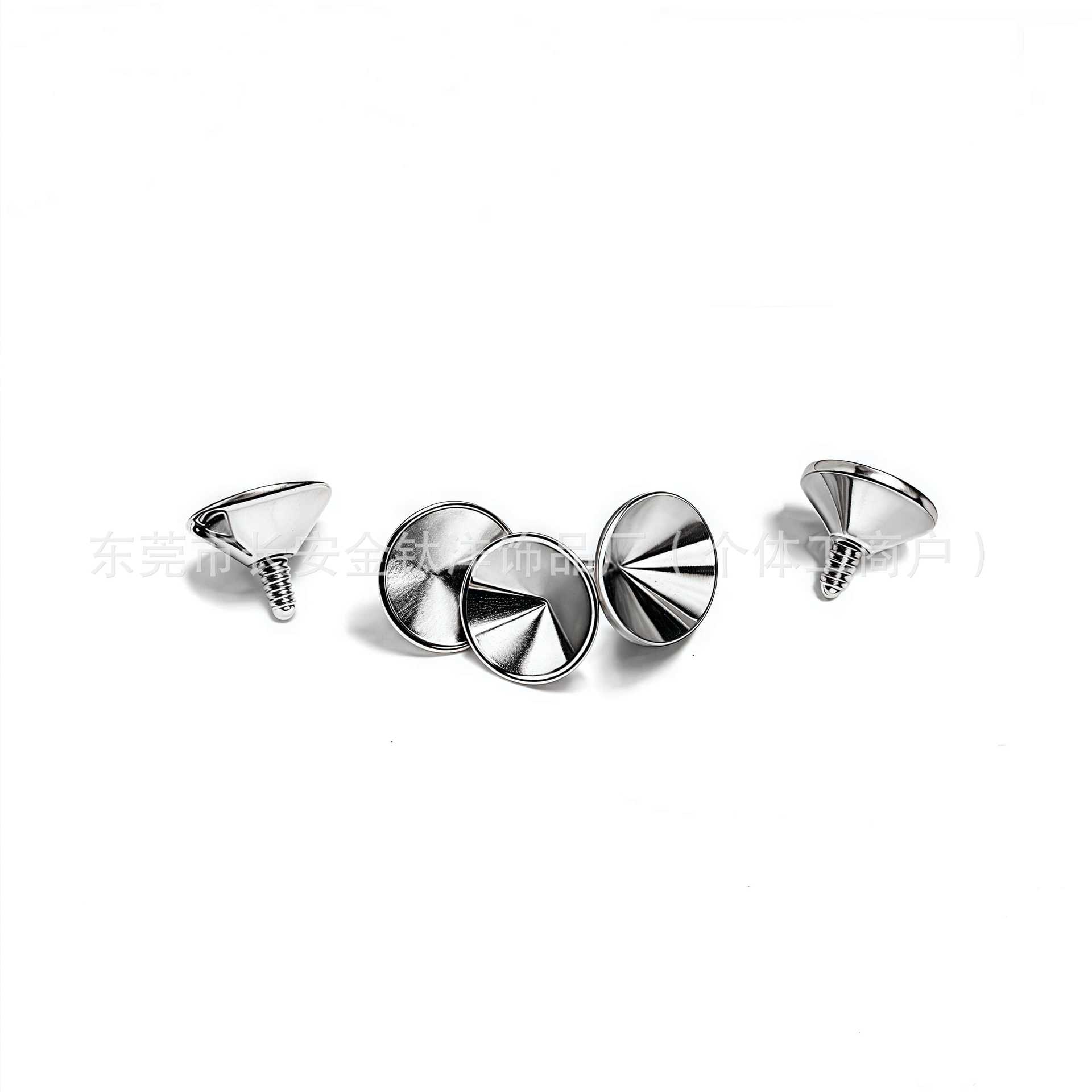 G23 Titanium Hollow Base Bowl Holder Funnel-Shaped Pin Internal Thread Lip Piercing Jewelry detail image 8