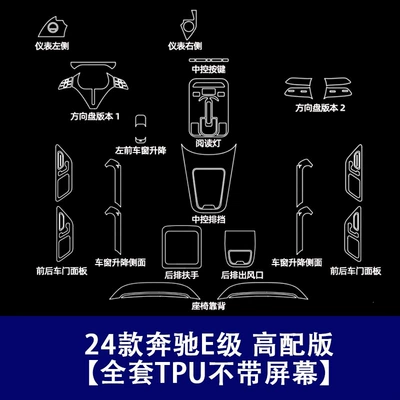 Car interior film Mercedes-Benz E-Class Screen Tempered Film - 24-25-mercedes-benz-e-class-high-end-version-full-set-of-soft-film-without-screen